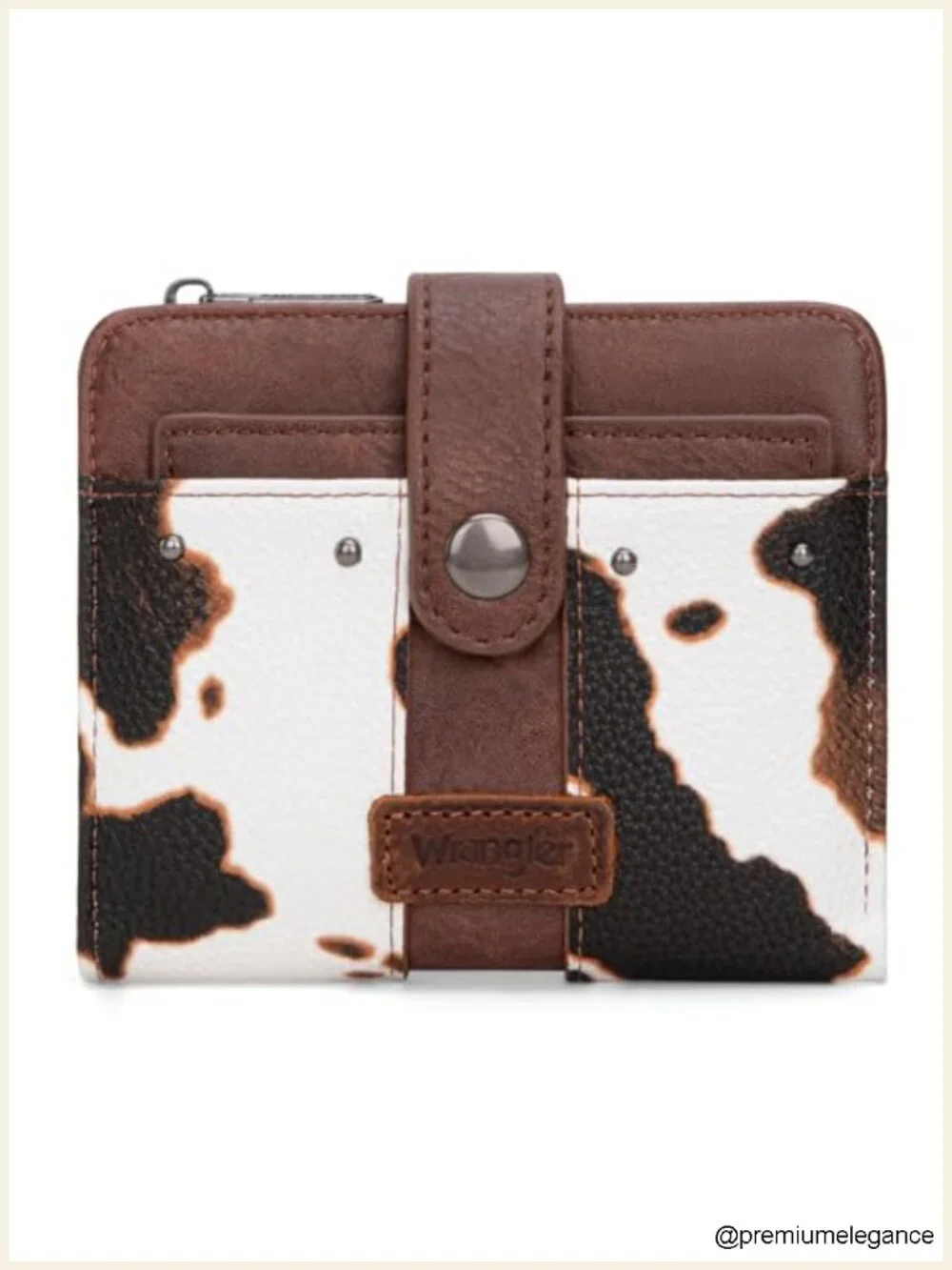Cow Print Bifold RFID Wallet with Removable ID Window